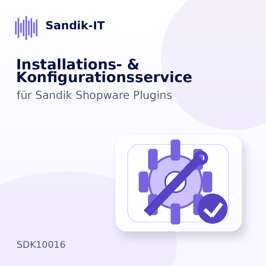 Shopware Plugin – Installations- & Konfigurationsservice