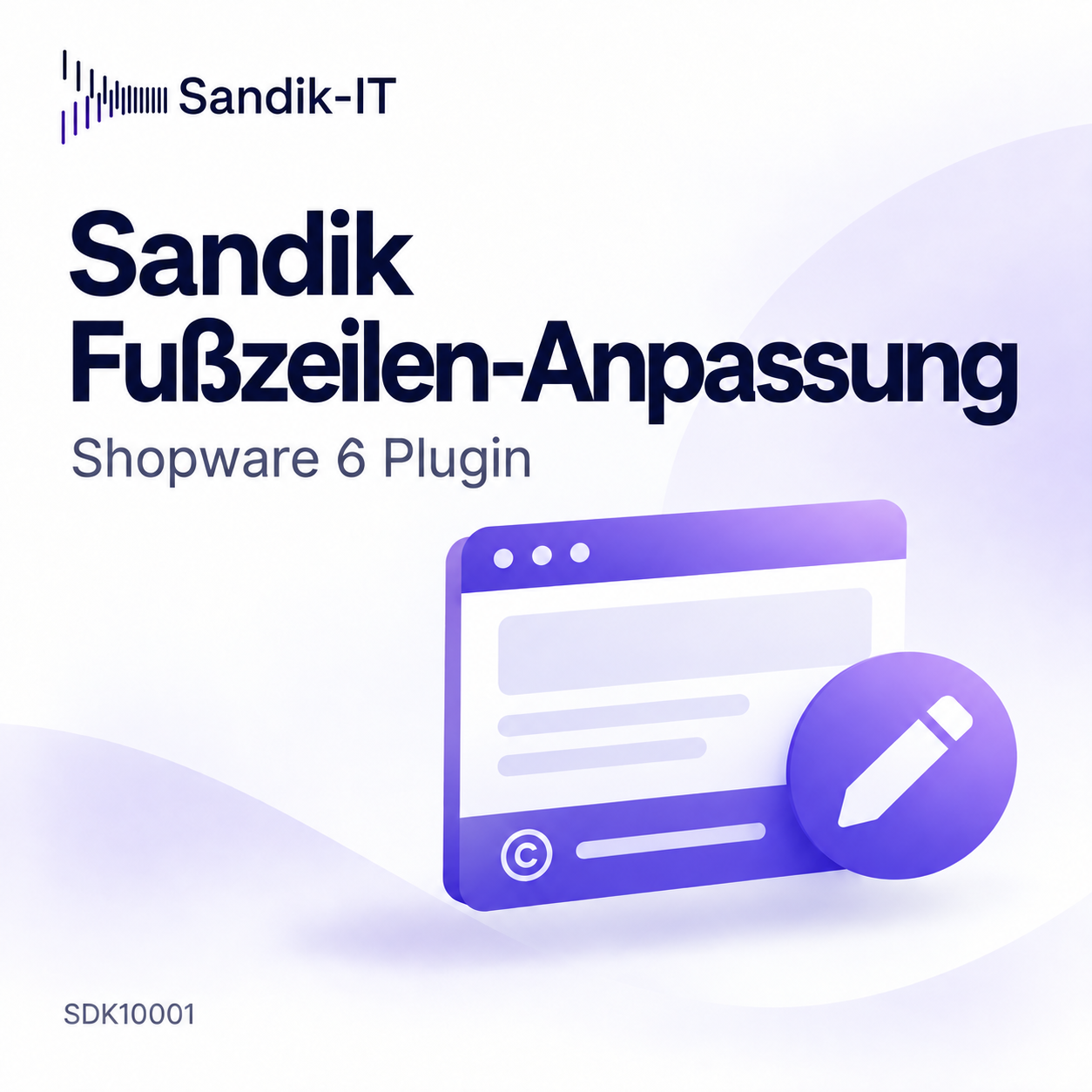 Sandik Copyright-Verwaltung – Footer anpassen für Shopware 6