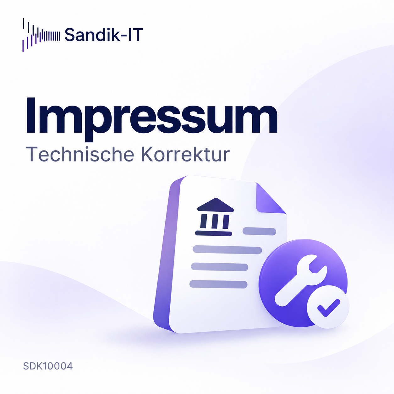 Technische Impressum-Korrektur durch Sandik-IT