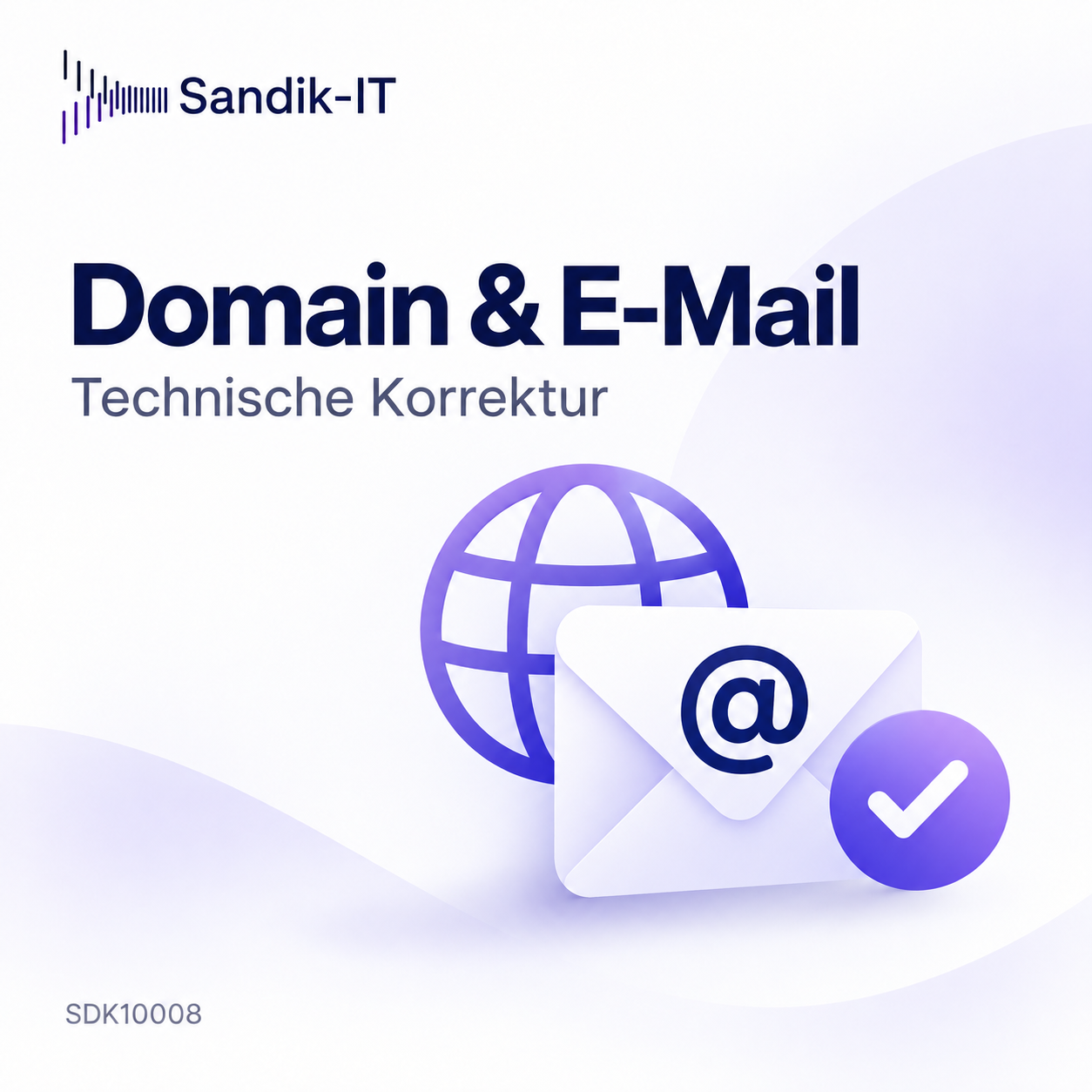 Domain und E-Mail technische Korrektur durch Sandik-IT